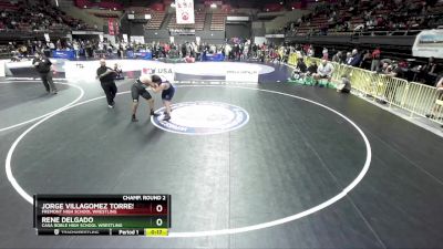 215 lbs Champ. Round 2 - Rene Delgado, Casa Roble High School Wrestling vs Jorge Villagomez Torres, Fremont High School Wrestling