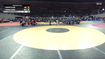 6A Boys 144 lbs Cons. Round 3 - Austin Clark, Oregon City Boys vs Jordan Gesik, McNary Boys