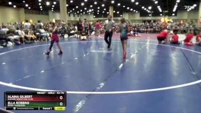 62+70 Round 2 - Alaina Gilbert, Elevate Wrestling Club vs Ella Robbins, Bison Takedown