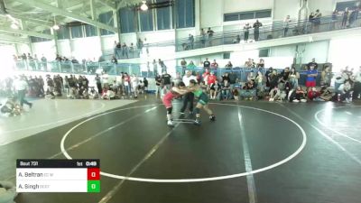 130 lbs Consi Of 8 #2 - Aubrei Beltran, EC Wolfpack vs Aryanah Singh, Scotsmen WC