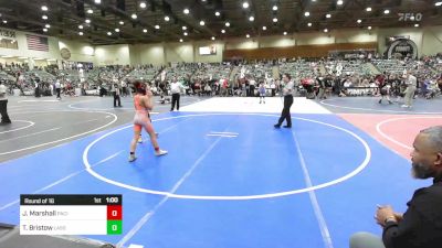 100 lbs Round Of 16 - James Marshall, Pacific Edge Wrestling vs Torrin Bristow, Lassen Wrestling Association