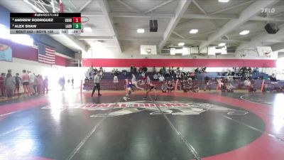 Boys 108 lbs 5th Place Match - Alex Shaw, Lassen Boys vs Andrew Rodriguez, Corning Boys