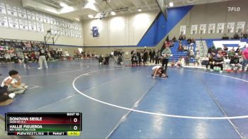 62-65 lbs Round 2 - Hallie Figueroa, Roy Wrestling Club vs Donovan Siegle, Hook`Em W.C.