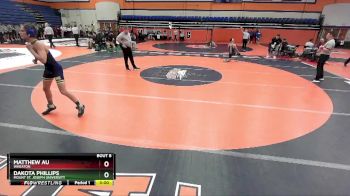 125 lbs Champ. Round 1 - Dakota Phillips, Mount St. Joseph University vs Matthew Au, Wheaton