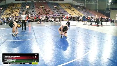 184 lbs Quarters & 1st Wb (16 Team) - Aidan Petersen, Indianapolis vs Ty McGeary, West Liberty