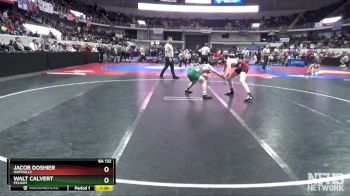 6A 132 lbs Quarterfinal - Jacob Doshier, Hartselle vs Walt Calvert, Pelham