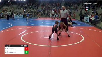 43 lbs Prelims - Ledger Renfrow, Tahlequah vs Aaron Brannon, Tulsa McClain Pin-King All Stars