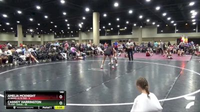 140 lbs Round 3 (4 Team) - Amelia McKnight, Alabama Elite Red vs Cassidy Harrington, TN AAU- Havok