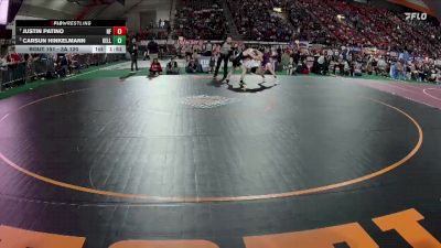 3A 120 lbs Quarterfinal - Justin Patino, North Fremont vs Carsun Hinkelmann, Kellogg