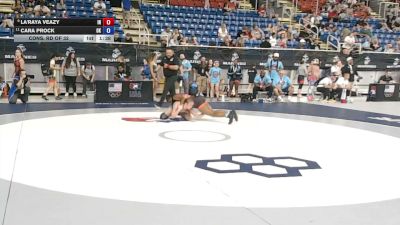 135 lbs Cons. Rd Of 32 - La'Raya Veazy, Indiana vs Cara Prock, Oklahoma