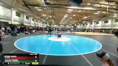 90 lbs Cons. Round 2 - Ryder Insko, Wagner vs Mason Mader, Crawford Jr Wrestling