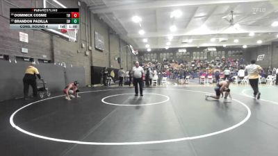 157 lbs Cons. Round 4 - Brandon Padilla, Sanger West vs Dominick Cosme, Tulare Western