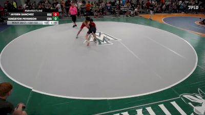 120-133 lbs Champ. Round 1 - Jayden Sanchez, Reed Custer vs Kingston Peterson, Kewanee