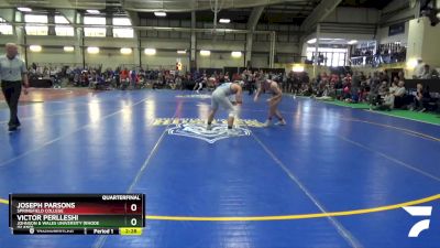 141 lbs Quarterfinal - Victor Perlleshi, Johnson & Wales University (Rhode Island) vs Joseph Parsons, Springfield College
