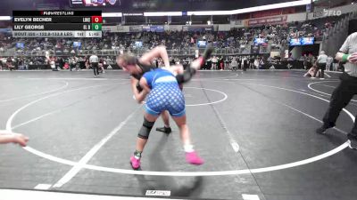 122.8-133.8 lbs Round Of 32 - Evelyn Becher, Lincoln High vs Lily George, El Dorado Springs High School