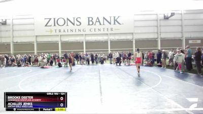 124 lbs Quarterfinal - Brooke Deeter, Sanderson Wrestling Academy vs Acailles Jenks, Uintah Girls Wrestling