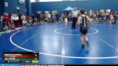 100 lbs Cons. Round 3 - Leo Mackie, Boise Youth Wrestling vs Preston Mundell, Fighting Squirrels