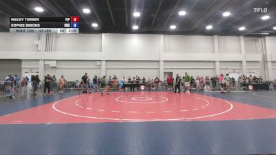 125 lbs Champ. Round 2 - Hailey Turner, Virginia Team Predator vs Sophie Simons, Heatwave Wrestling Club