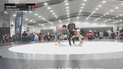 157 lbs Semis - Hunter Avalos, 817 Wrestling Club vs Gage Clark, Gallardo Wrestling Academy