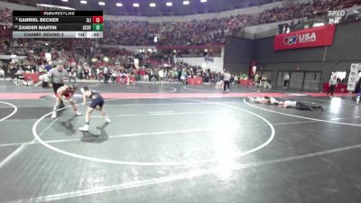 91 lbs Champ. Round 2 - Gabriel Becker, Slinger vs Zander Martin, Kettle Moraine Wrestling Club