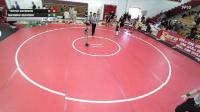 70 lbs Round 1 - Maximus Quevedo, SoCal Bears vs Royce Davidson, Peterson Grapplers