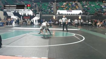 5A 157 lbs Quarterfinal - Chris Goering, East Limestone vs Tyce Crosswy, Arab