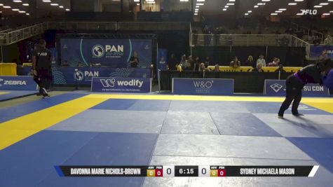 Sydney Michaela Mason vs Davonna Marie Nichols-Brown 2026 Pan Jiu Jitsu IBJJF Championship
