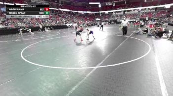 D1-120 lbs Champ. Round 1 - Mason Spear, Waunakee vs Aiden Slama, Milton