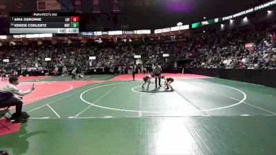 98 lbs Champ. Round 1 - Aria Osborne, LDYA vs Kenzie Coblentz, WBY2