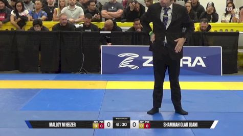 Shammah Olah Luani vs Malloy M Heizer 2025 World IBJJF Jiu-Jitsu No-Gi Championship