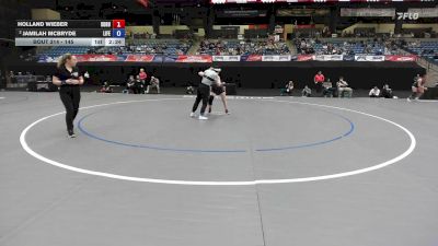145 lbs Semifinal - Holland Wieber, Southern Oregon vs Jamilah McBryde, Life
