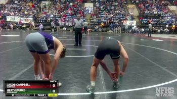 2 - 138 lbs Semifinal - Heath Burks, Strasburg vs Jacob Campbell, Glenvar