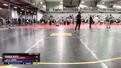 89-90 lbs Round 1 - Charlie Smith, Terminator Wrestling Academy vs Layla Lewis, Greater Heights Wrestling