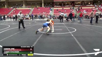 95 lbs 1st Place Match - Judson Jobe, Bonner Springs Wrestling Club vs Corbin Schlosser, SlyFox