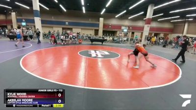 112 lbs Semifinal - Kylie Wood, Rockwall Training Center vs Akeelah Moore, Lofton Style Wrestling Club