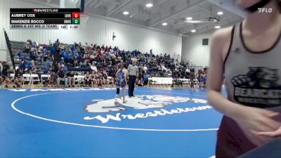 107 lbs Semis & 1st Wb (8 Team) - Aubrey Cox, Long Beach vs Makenzie Rocco, St. Martin High School Girls