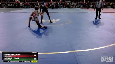 D2-106 lbs Cons. Round 1 - Sumner Meekhof, Allendale HS vs De`Shine Logan, Pontiac HS