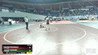 4A-145 lbs Champ. Round 1 - Jaxson Leonard, La Grande vs Colton McDonald, St. Helens