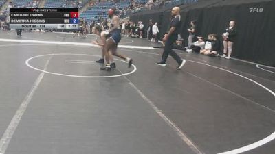 138 lbs Champ. Round 2 - Demetria Higgins, Missouri Baptist University vs Caroline Owens, Central Methodist University