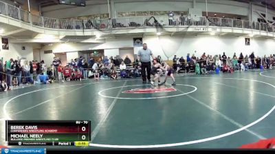 70 lbs Quarterfinal - Berek Davis, Contenders Wrestling Academy vs Michael Neely, Bulldog Premier Wrestling Club