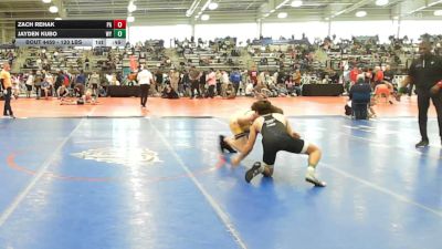 120 lbs Consi Of 32 #1 - Zach Rehak, PA vs Jayden Kubo, WY