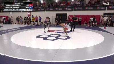 63 kg Champ. Round 2 - Addison Breeding, Cincinnati Rtc vs Nikolas Massaro, WNY RTC