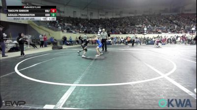 67 lbs Round Of 16 - Taiclyn Gibson, Wolfpak Wrestling vs Azalea Pennington, Henryetta Knights Wrestling Club