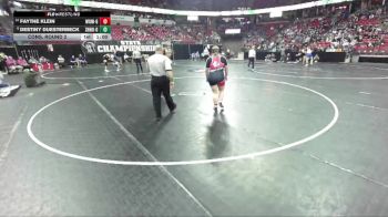 Girls 235 lbs Cons. Round 2 - Destiny Duesterbeck, Sheboygan North-Girls vs Faythe Klein, Wilmot Union-Girls