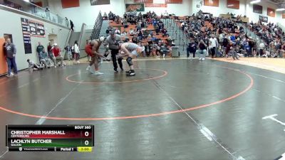 150 lbs Quarterfinal - Christopher Marshall, Centerburg vs Lachlyn Butcher, Galion