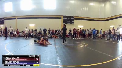 117 lbs Quarterfinal - Logan Waller, Batesville Bulldog Wrestling Club vs Holden Ripley, Midwest Regional Training Center