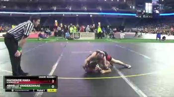 Girls - 140 lbs Champ. Round 1 - MacKenzie Maka, Allendale HS vs Abrielle VanderZwaag, West Ottawa HS