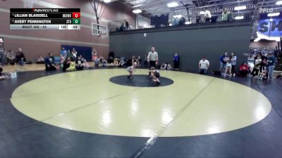 43 lbs Round 2 - Lillian Blaisdell, Brothers Of Steel Wrestling Club vs Avery Pennington, Small Town Grims