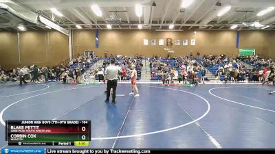 104 lbs Cons. Round 3 - Corbin Cox, Wasatch vs Blake Pettit, Lone Peak Youth Wrestling