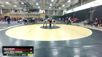 145 lbs Quarterfinal - Launa Nieto-Johnson, Clover Park (Girls) vs Halo Wilson, Aberdeen (Girls)